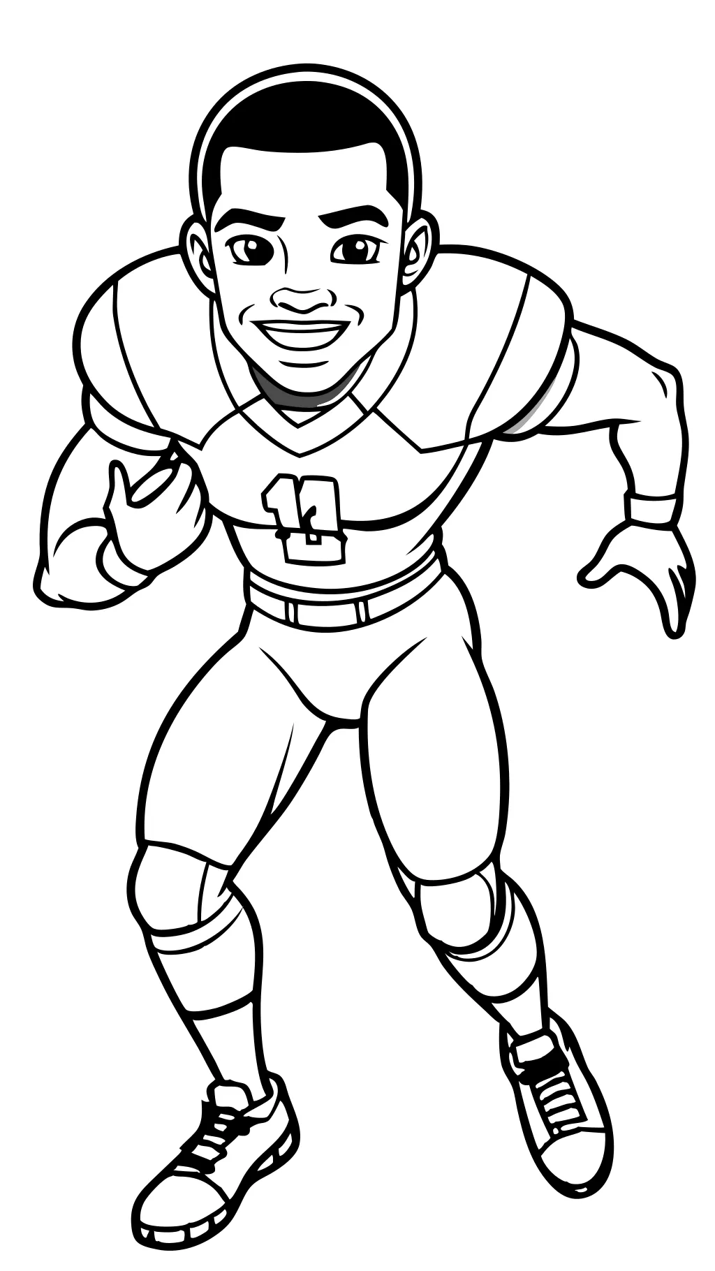 Coloriage de coloriage de football imprimable Justin Jefferson Coloring